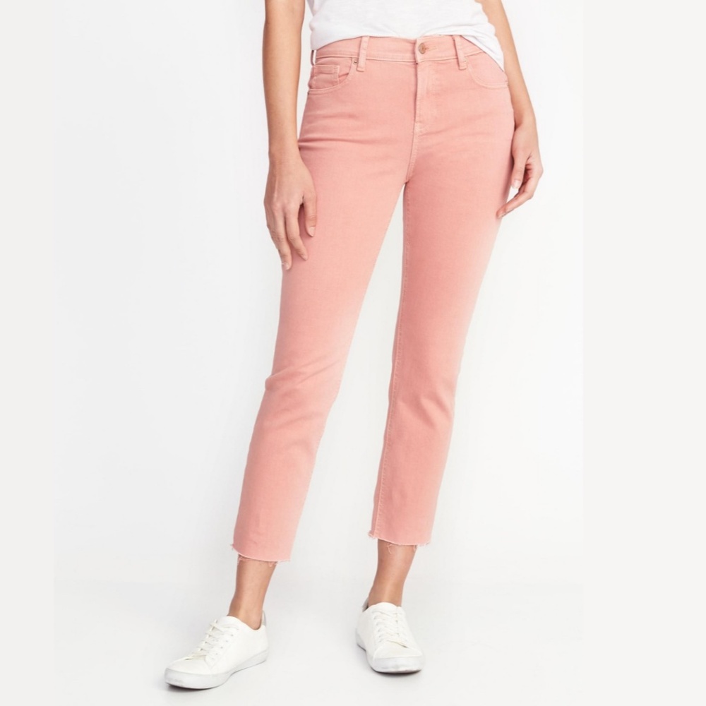 Old Navy Paper Roses Perfect Straight Mid-Rise Jeans
